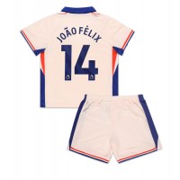 Echipament fotbal Chelsea Joao Felix #14 Tricou Deplasare 2024-25 pentru copii maneca scurta (+ Pantaloni scurti)